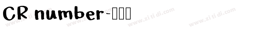 CR number字体转换